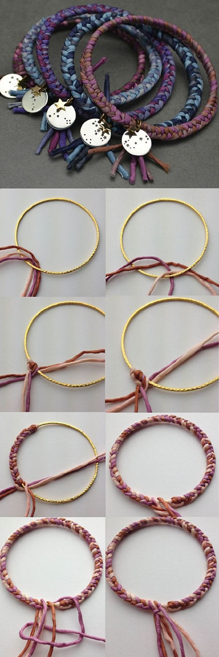 22  DIY colorful braided bangled29ec4