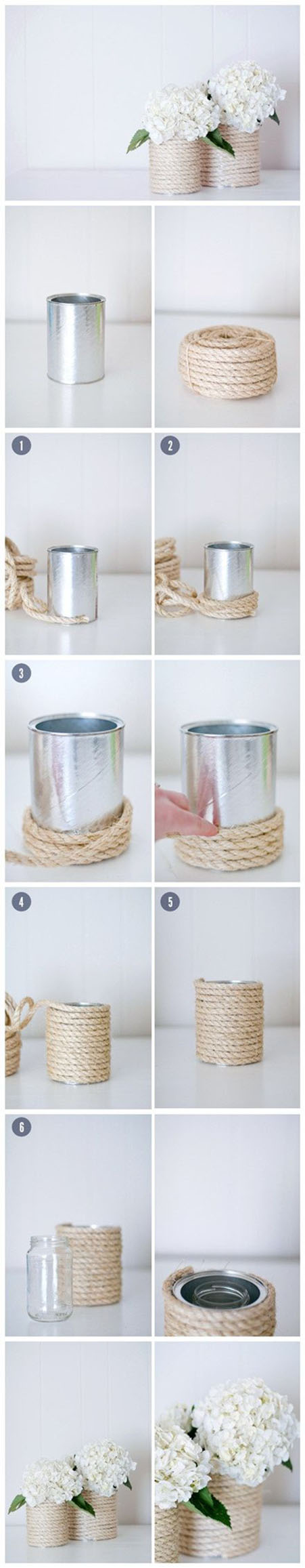 3 Rope covered coffee cans255222f4e