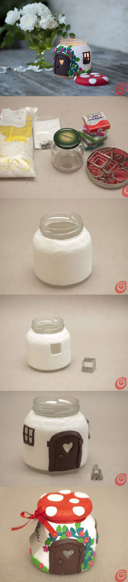 10  DIY Jar Mushroom House Tea Light Holder2c0