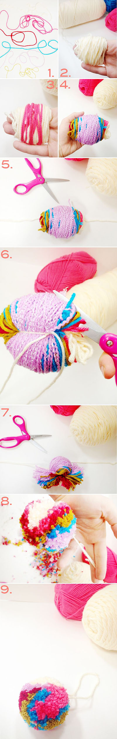 12  colorful yarn pom pomcdf9