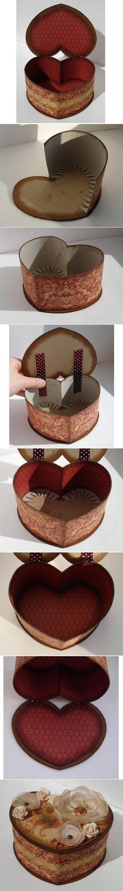 13  DIY Cardboard Heart Shaped Boxa0df