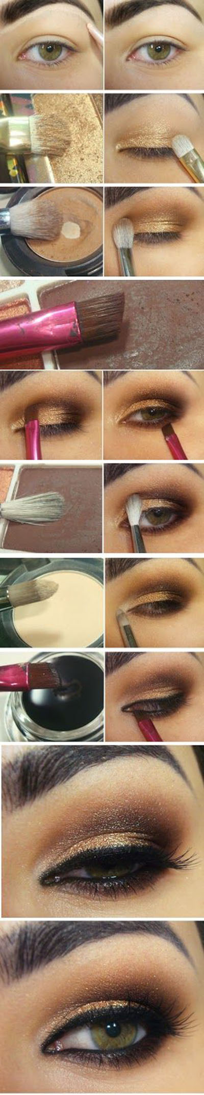 19  Gold and Brown Inspired Makeup Tutorials46f32187e