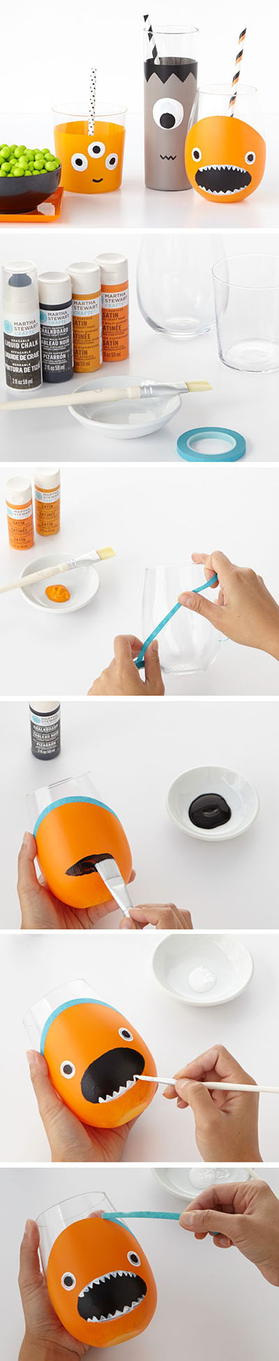7 How to make the Halloween Monster Glasses from Martha Stewart Mad About Color6041e6a372c
