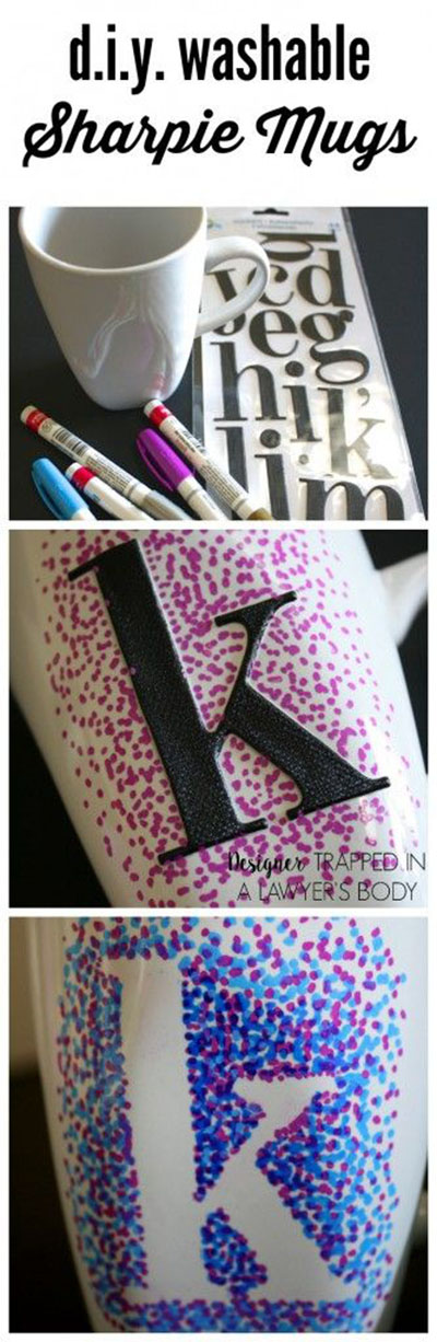 1 Easy dotted Sharpie Mugs c73b74d
