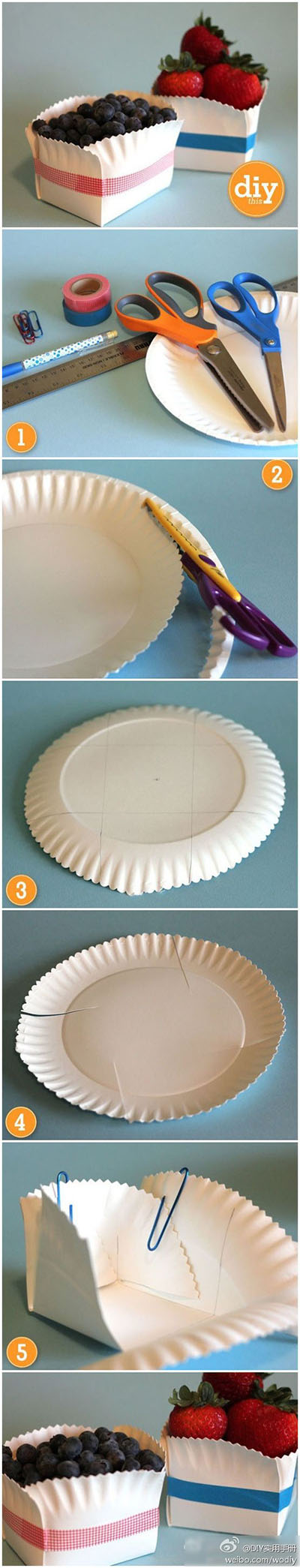 11 Make a gift box with a paper plate 6d673344ee