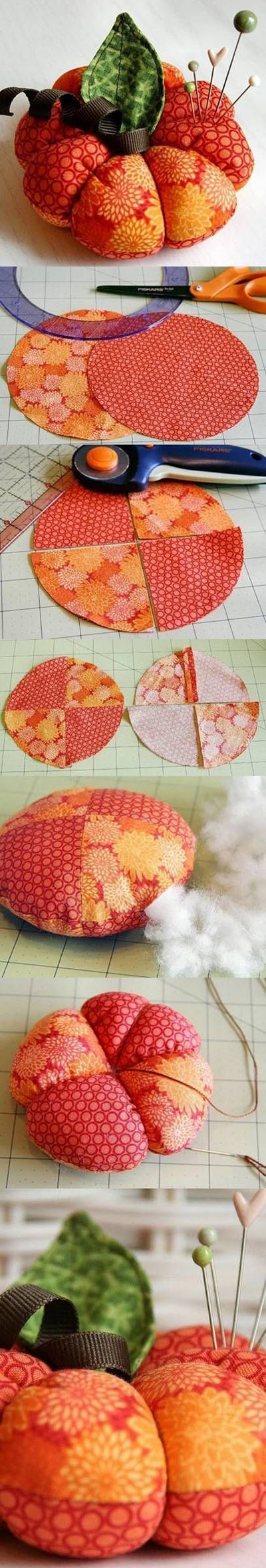 13 DIY Cute Pumpkin Pincushion Craft dec172c5
