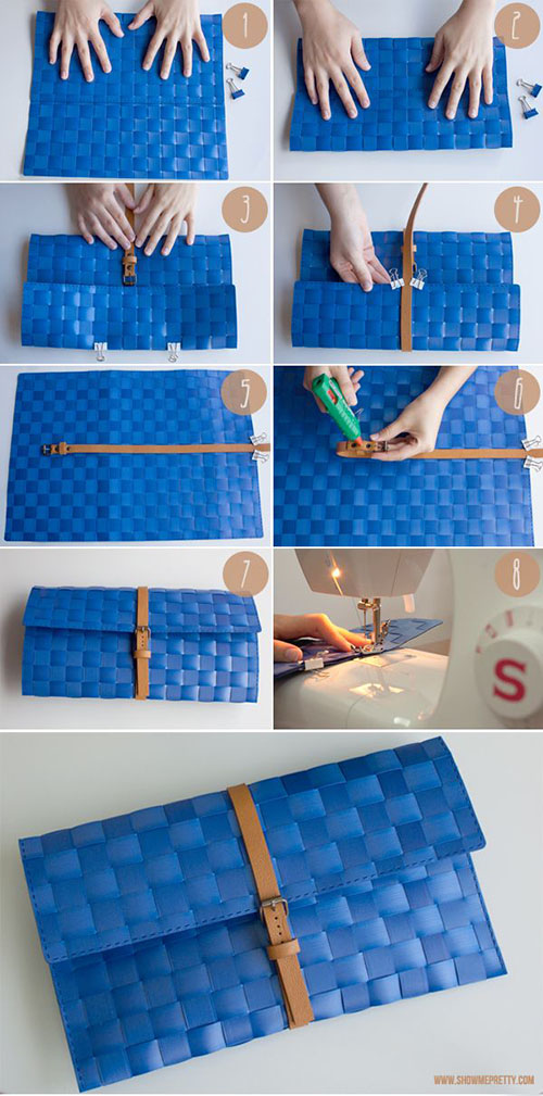5 How to make a clutch out of a place mat 3f7