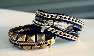 Studded Zipper Bracelet