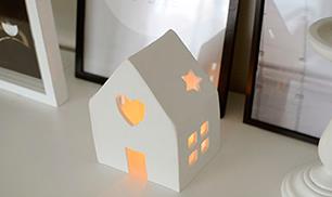 Diy House Candleholder With Clay