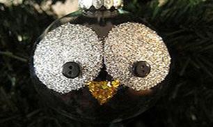 DIY owl Christmas ornament