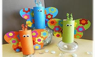 Toilet Paper Roll Butterfly Craft for Kids