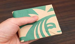 Turn Starbucks Paper Bag Into Wallet